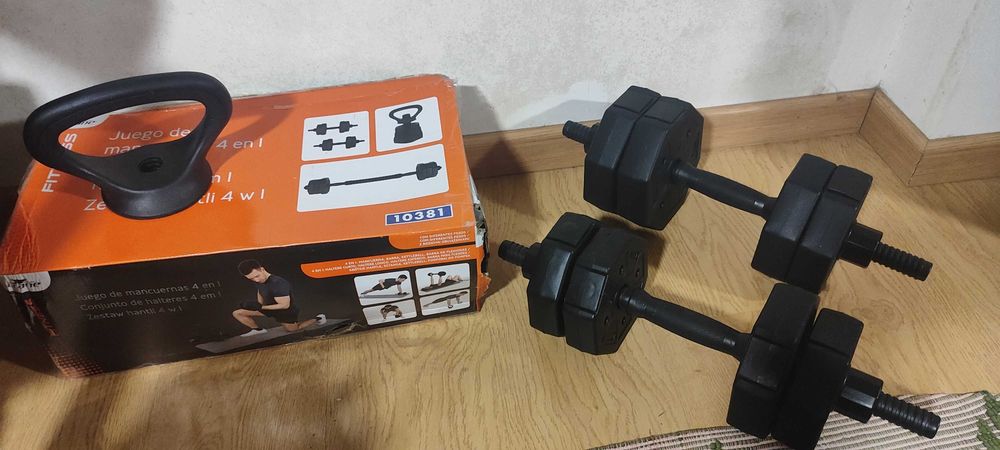Conjunto de halteres 4 em 1