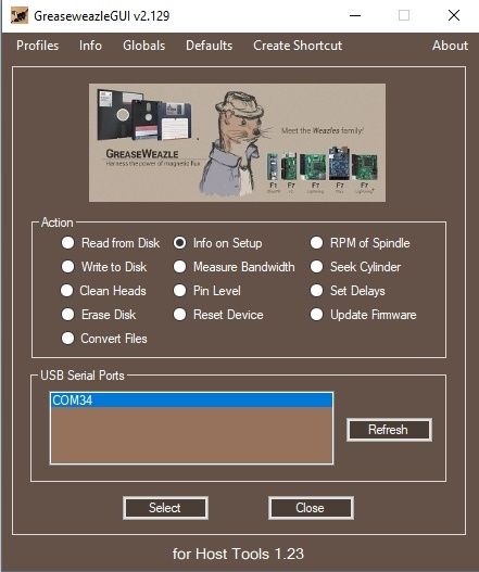 Adapter USB Greaseweazle F1 Amiga pliki .adf z i do PC