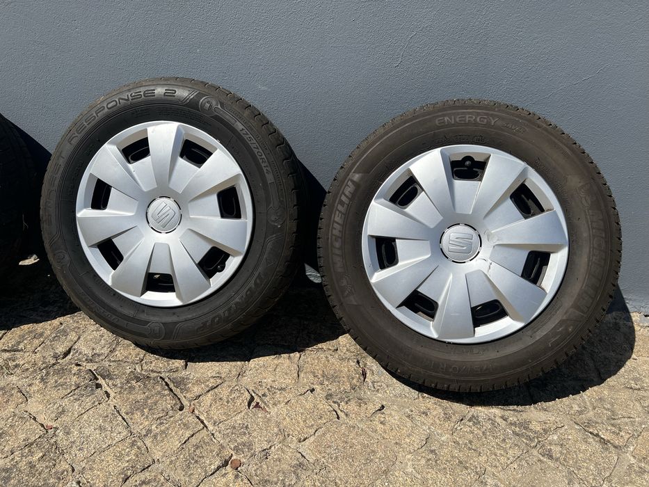 Jantes Seat 14” – Furação 5x100 com Pneus