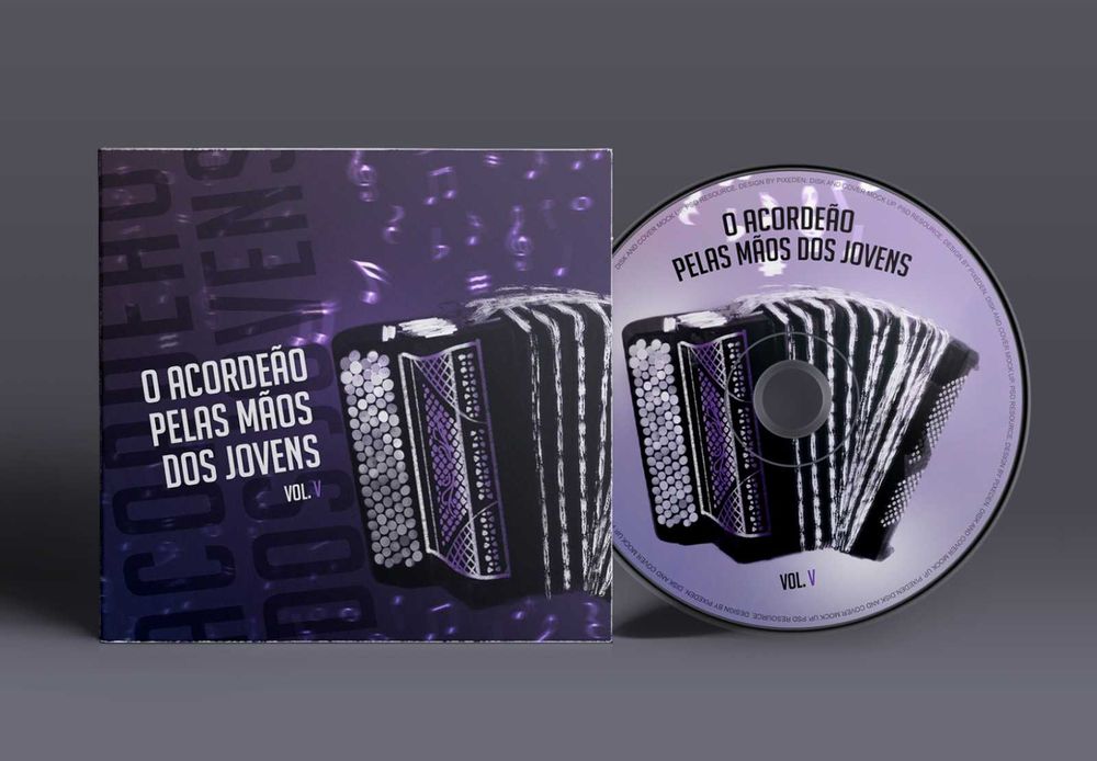 Coleção 5 CDs   "O Acordeão pelas mãos dos jovens" - 123 músicas64297545463811124