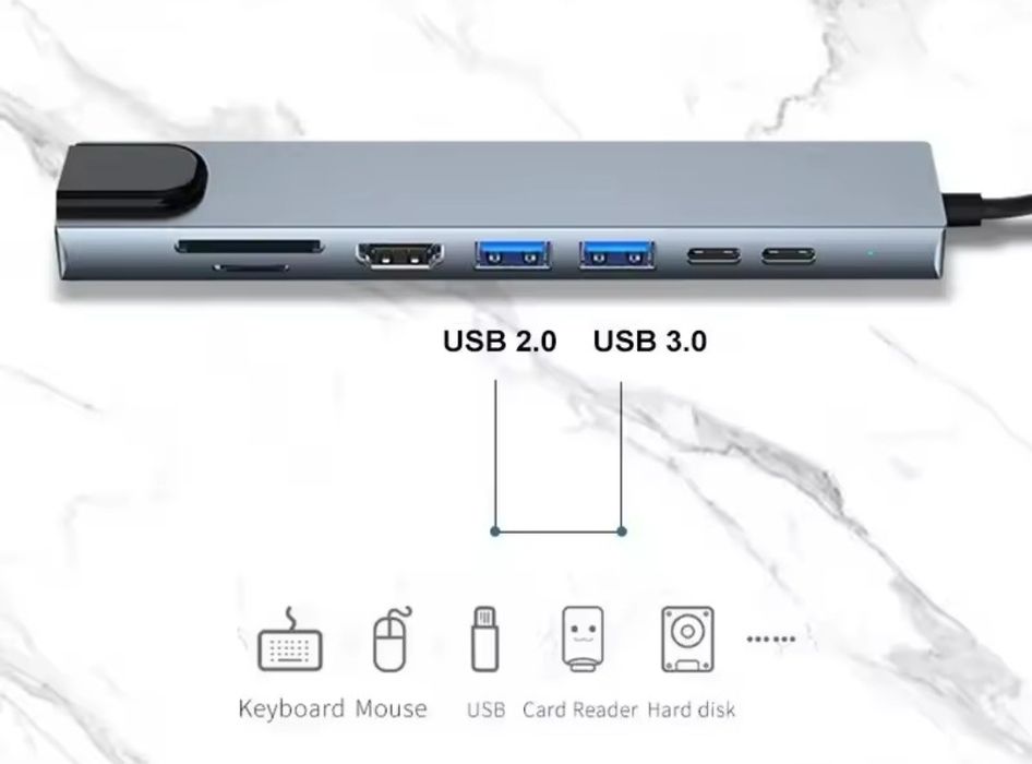 Adaptador USB C - multifunção
