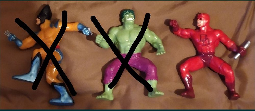 Super heróis PVC Marvel DC comics vintage