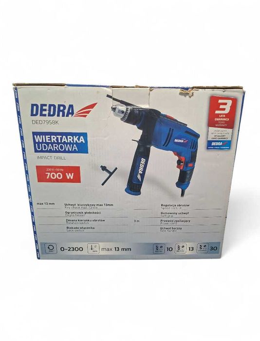 Wiertarka udarowa Dedra DED7958K + opakowanie