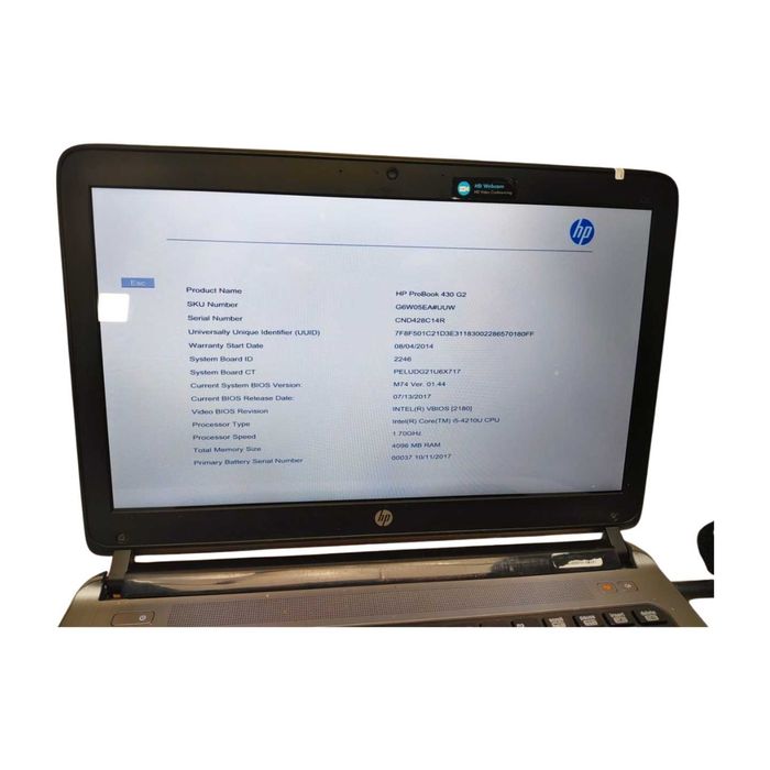 LAPTOP | HP ProBook 430 G2 | I5-4210U | 4GB RAM | 13,3" | HASŁO BIOS