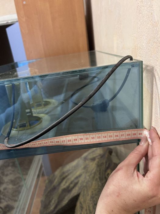 Тераріум з скла з підсвіткою(без ламп) та фоном –  для рептилій