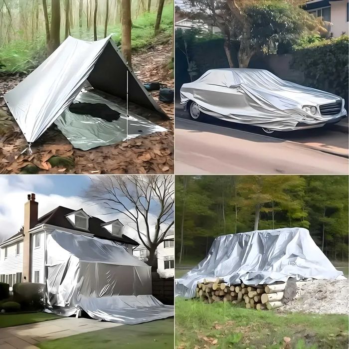 Plandeka Płachta Ochronna UV 4x5m 80g Okryciowa Mocna Uniwersalna