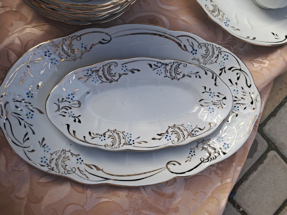 Сервіз столовий на 6 персон з позолотою"Незабудка"