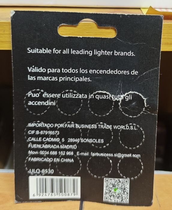 Pedra para isqueiro - pack selado