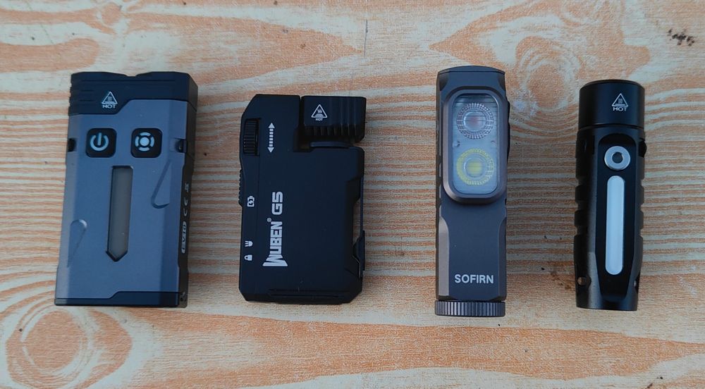 EDC ліхтарі Olight Oclip Pro Wuben G5 Sofirn ST10 Boruit V10 Wurkkos