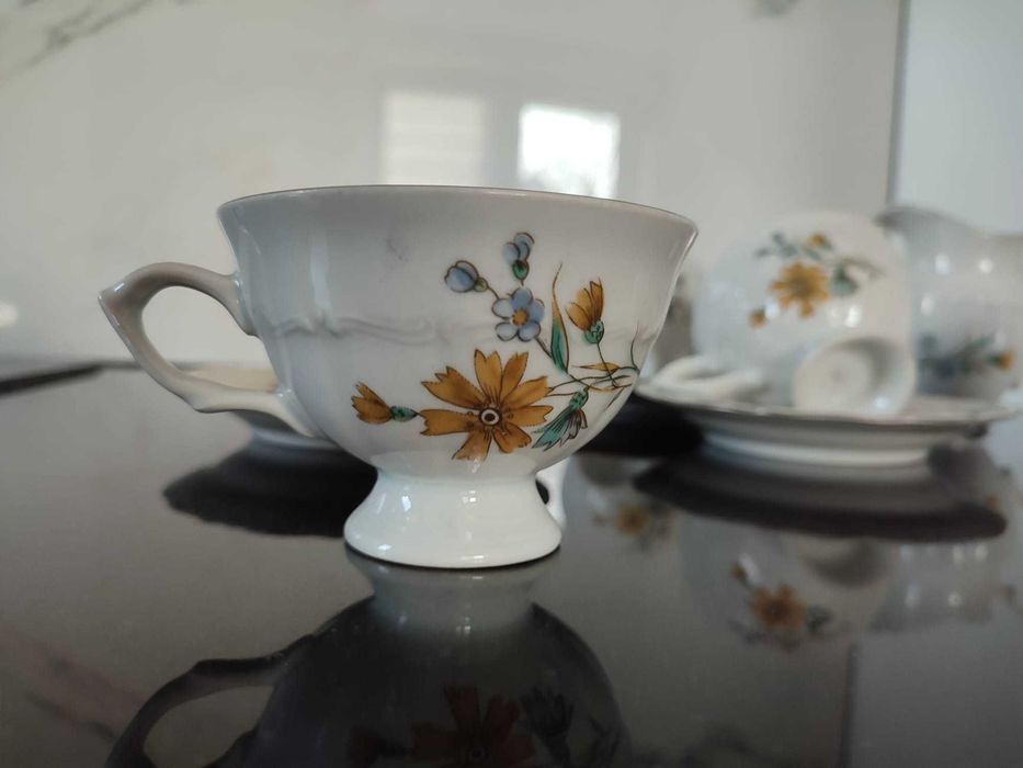 Zestaw kawowy, porcelana Wałbrzych