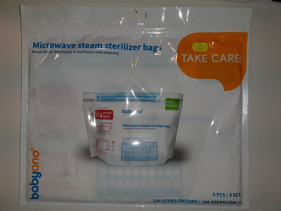 Woreczki worki do sterylizacji w kuchence mikrofalowej 5szt Baby Ono