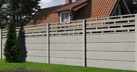 Ogrodzenie betonowe, płot betonowy dwustronny – Ażur