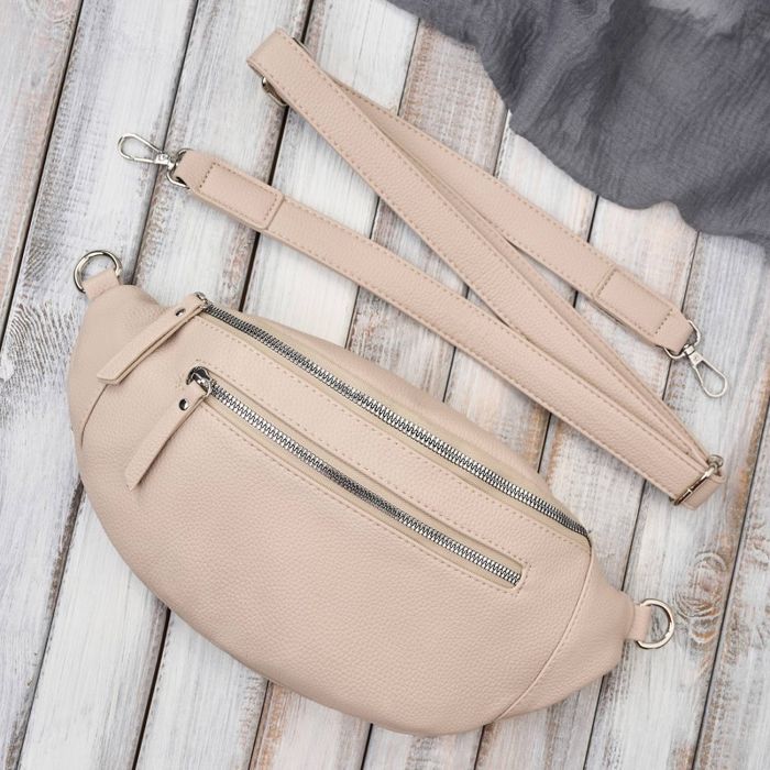 damska skórzana saszetka nerka na pas sp-20-bg