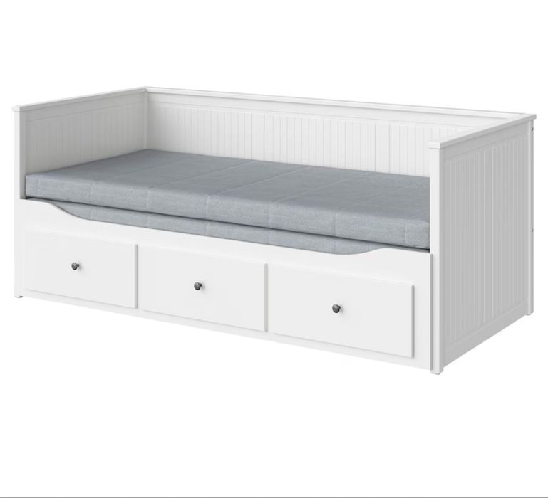 Cama indiv/dupla c/3 gavetas e 2  colchões - Branca