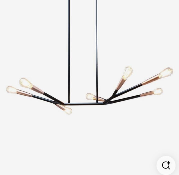 Candeeiro tecto preto e dourado