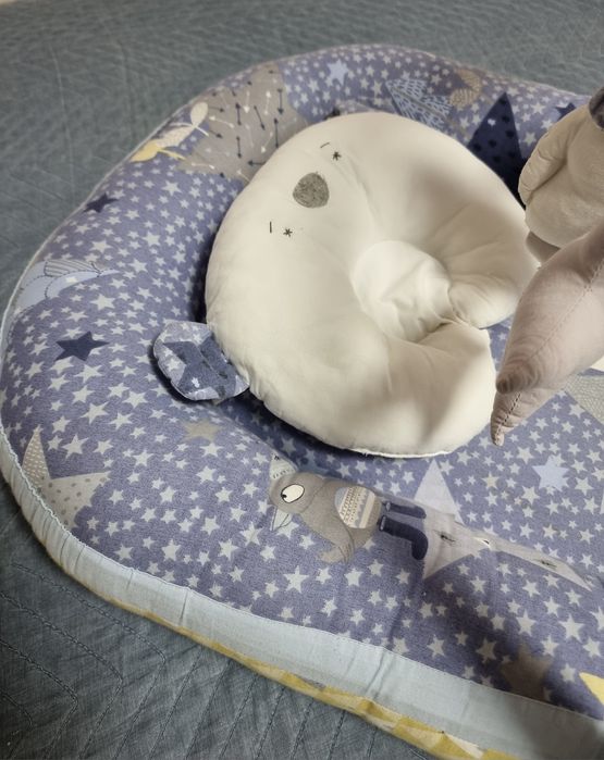 Кокон гніздечко лежанка для новонародженого немовля Happy Luna