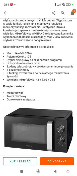 Sprzedam mikrofalówkę