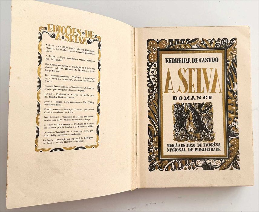 1930_Ferreira de Castro, A SELVA. Com ilustrações de vários pintores nacionais.