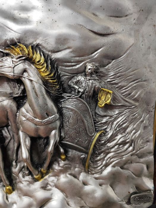 Quadro espetacular em prata maciça 925 Italiana.