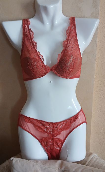 Комплект білизни intimissimi коралово-червоний