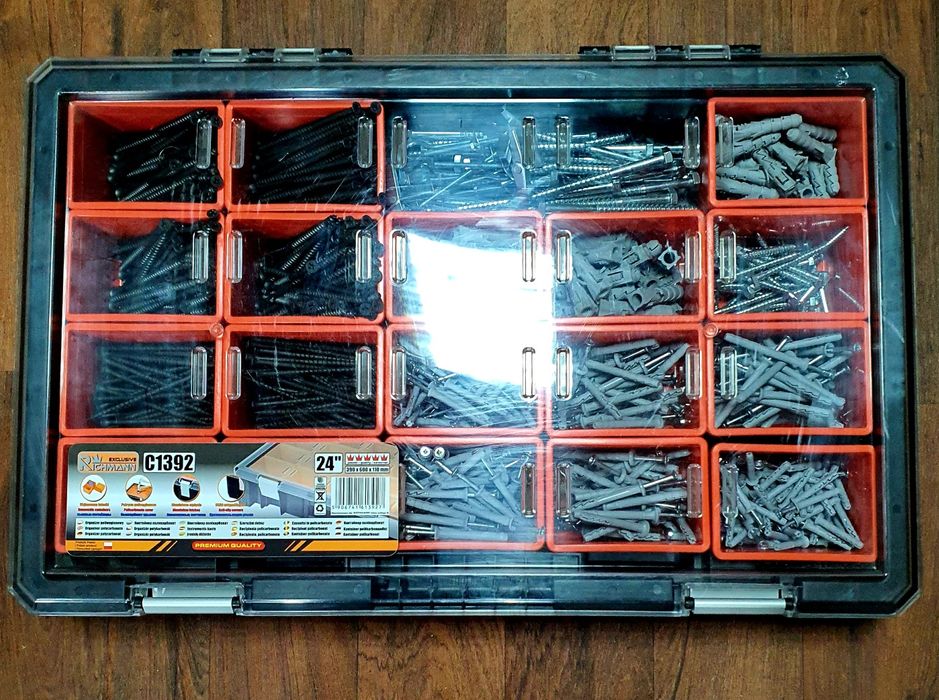 Kołki rozporowe zestaw plus organizer