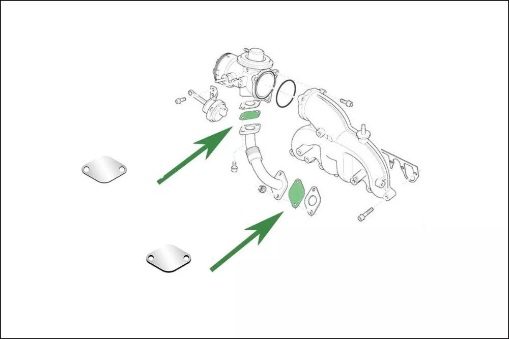 Заглушка клапана EGR ЕГР Ford Citroen Peugeot Opel Nissan Renault