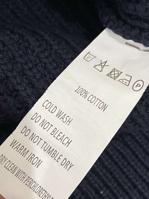 Jules M męski sweter granatowy ciepły  zima Vintage półgolf