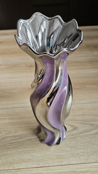 Wazon srebro fioletowy