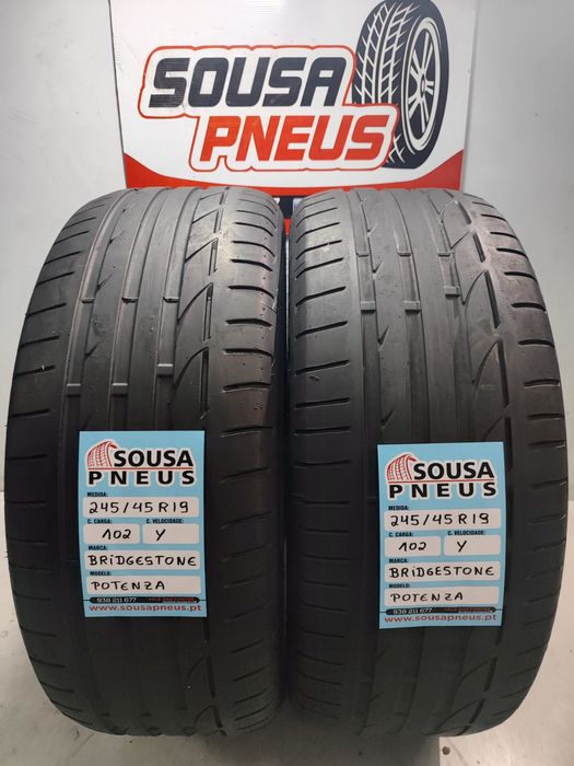 2 pneus semi novos 245/45R19 102Y Oferta da Entrega