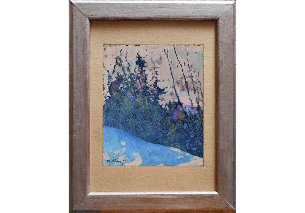 Яблонская Татьяна (1917–2005) Зима. 1947 г./к/м / 28*23 см Экспертиза