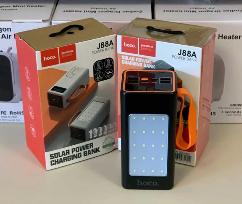 Повербанк, Power Bank, з LED-ліхтариком і швидкою зарядкою Hoco, РІЗНІ