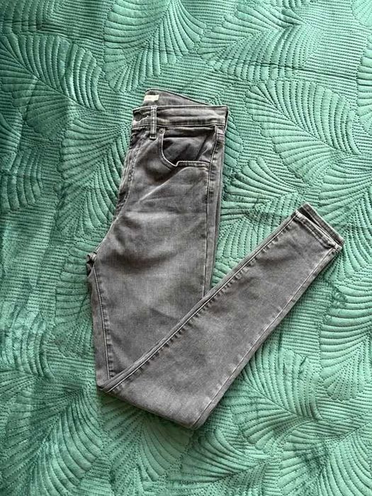 jeansy Levis szare dopasowane skinny mile high super skinny dżinsy S M