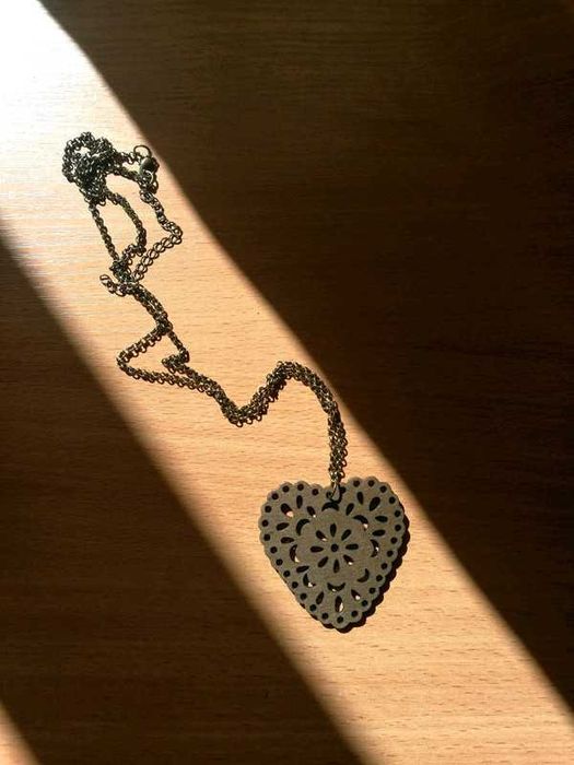 Naszyjnik z drewnianym sercem #y2l romantic cottagecore