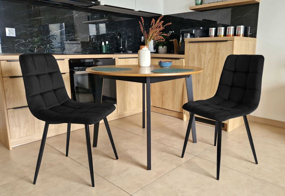 Welurowe krzesło tapicerowane do salonu i jadalni. Nowe. Wysyłka 24h