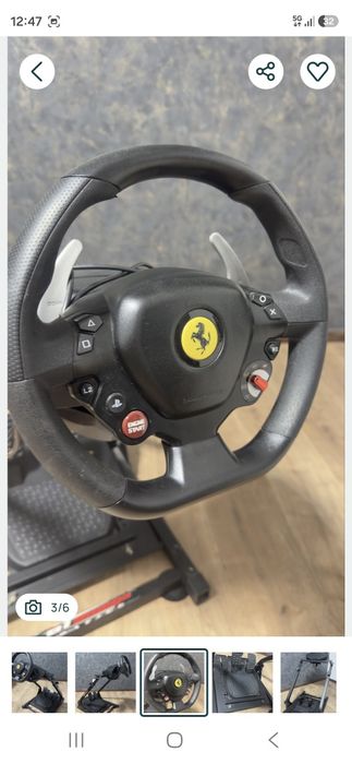 Volante Thrustmaster T80 Ferrari 488 GTB completo + base suporte que permite obter o máximo conforto !!