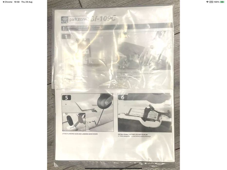 Aero RC Parkzone Messerschmitt Bf-109G BNF 1-meter wingspan, unused64365224477442123