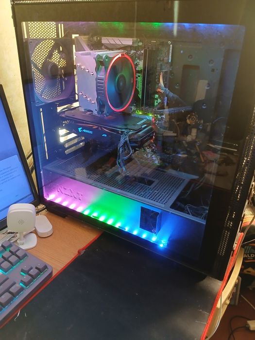 Игровой ПК Nzxt Asrock B450 Ryzen3 1200 Ddr4 12gb Ssd Kingston 480gb Radeon Rx580 8gb+Подарок
