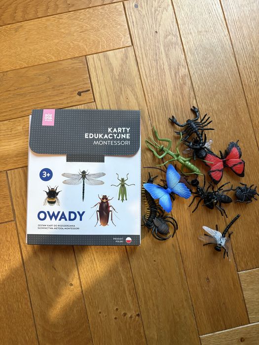 Różowa wieża kraty edukacyjne montessori owady