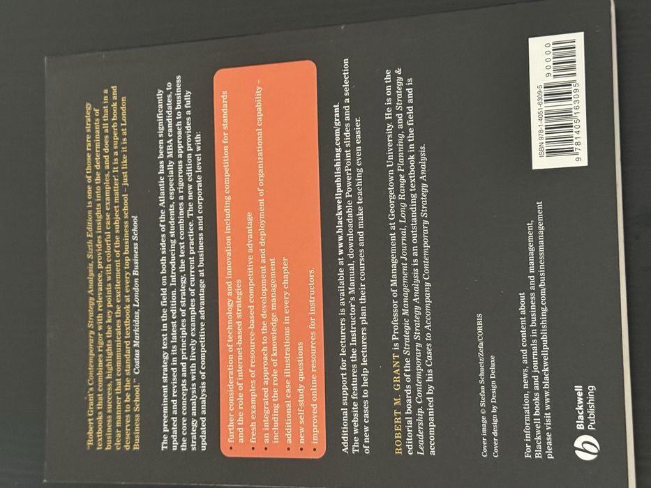 Livro Contemporary Strategy Analysis
