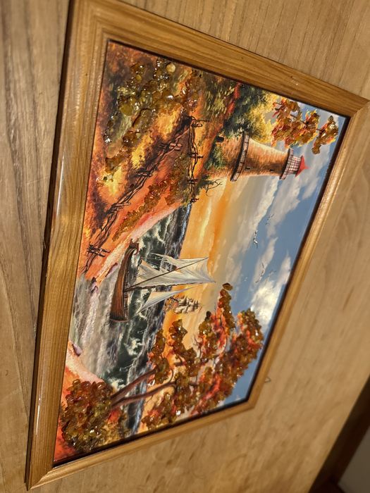Bursztynowy obraz 32x23,5 cm