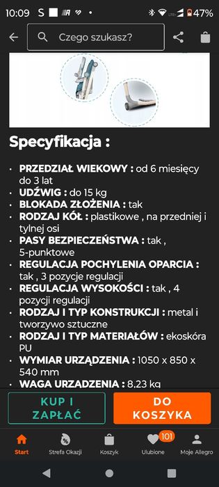 Krzesełko Lionelo Cora