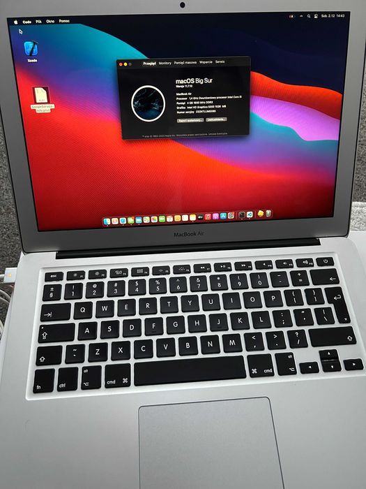 laptop Apple MacBook Air A1466 13,3" i5 4GB/128 GB srebrny