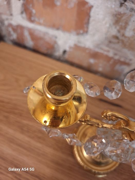 Dwuramienny świecznik vintage