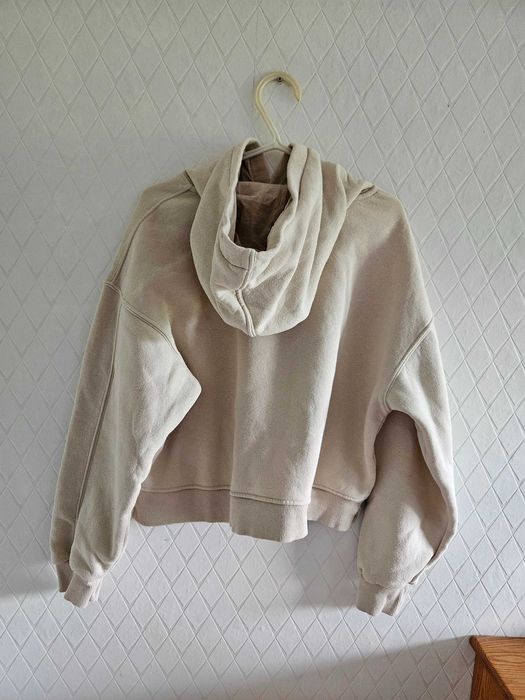 Bluza Stradivarius beżowa z kapturem basic oversize hoodie M 38