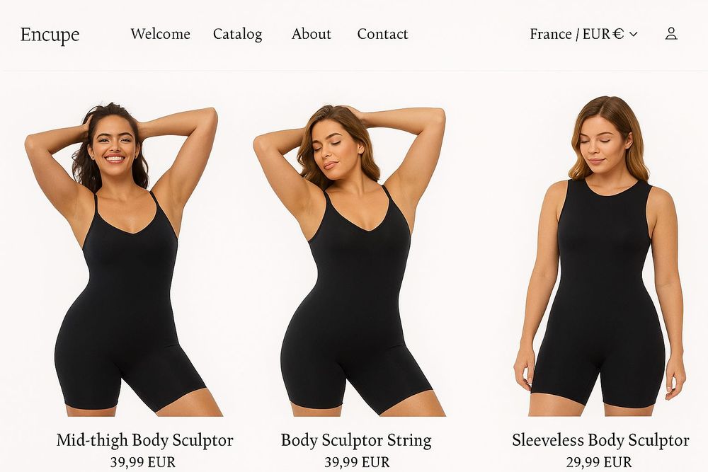 Luksusowy internetowy sklep Verve shape — dropshipping