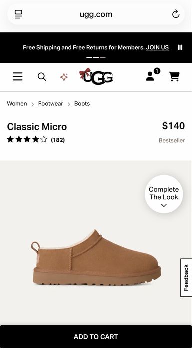 Ugg Micro низькі черевики Ugg Classic Micro