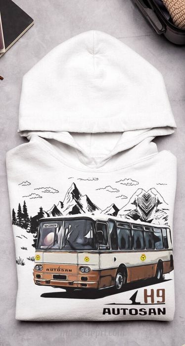 Autobus PRL Autosan H9 bluza z kapturem męska 8 rozmiarów