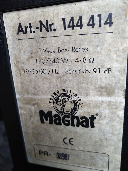 Magnat 144 414, Magnat 144 114, Gemix SW-100, Pioneer VSX-917V: 6