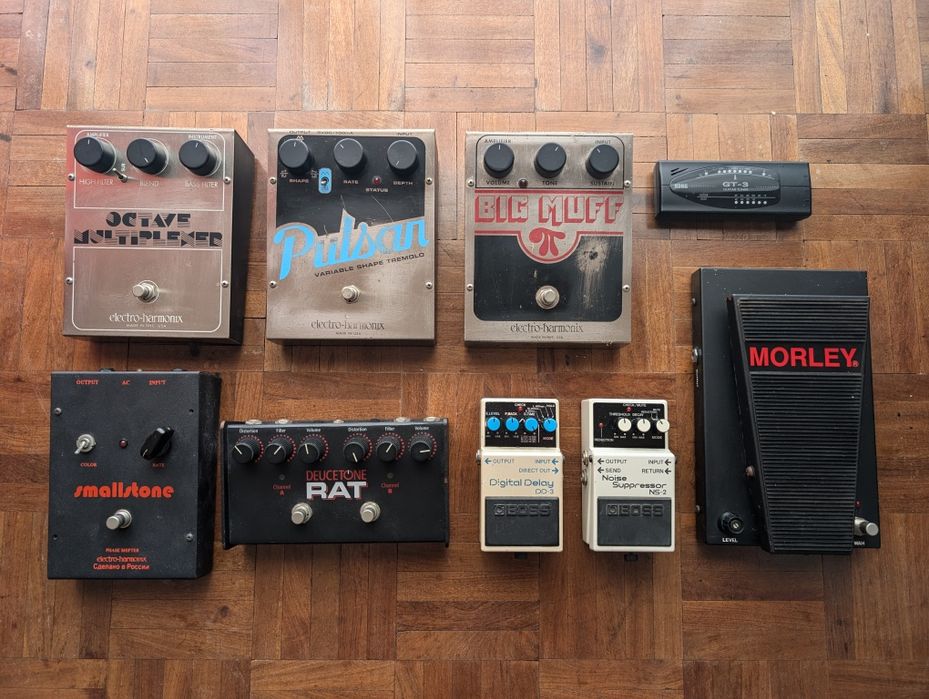 Pedais guitarra vintage