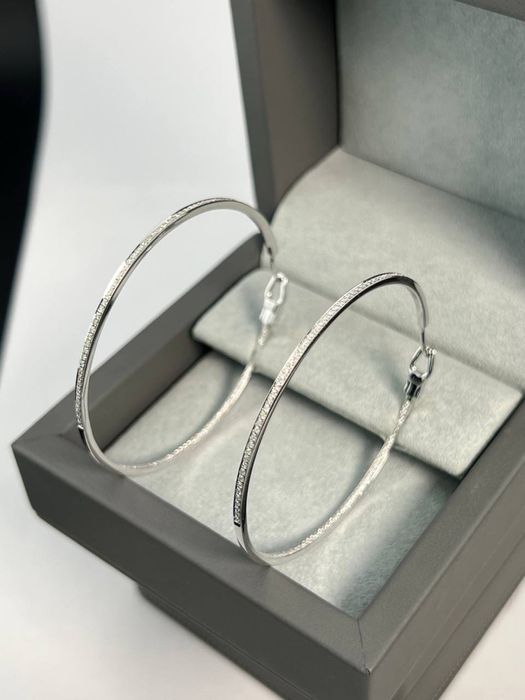 Сережки з діамантами 2.0ct  Біле золото